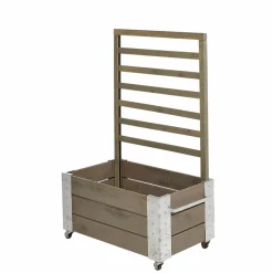 Plus CUBIC BLOMSTERRUMDELER GRÅBRUN 130 X 87 X 50 CM^ Højbede & Plantekasser