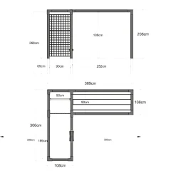 Plus DAYLIFE STÅLESPALIER 3,9 + 2 M2^ Havepavilloner