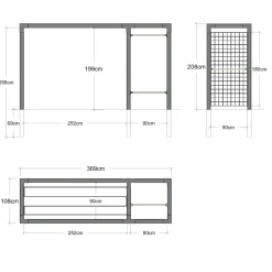 Plus DAYLIFE STÅLESPALIER 3,9 M2^ Havepavilloner