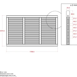Plus HEGN FUNGICIDBEHANDLET OG GRUNDMALET SORT 180 X 107 CM Clearance