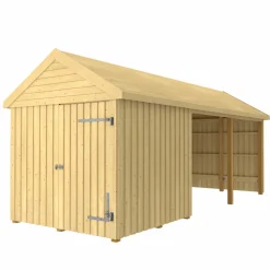 Plus INKL. TAGPAP/ALULISTER/H-STOLPEFØDDER HAVEHUS 14,5 M2^ Redskabsskure