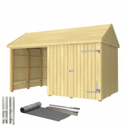 Plus INKL. TAGPAP/ALULISTER/H-STOLPEFØDDER HAVEHUS 10 M² Best