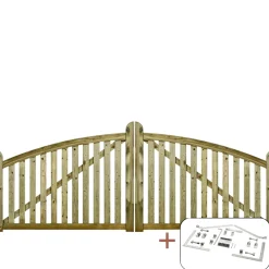 Plus LIGNO LÅGE TRYKIMPRÆGNERET NATUR 300 X 118 CM^ Træhegn