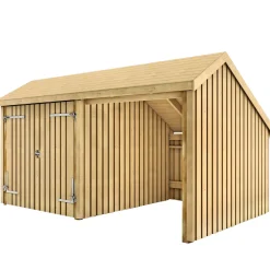 Plus 2-MODULER M/DOBBELTDØR STANDARD MULTIHAVEHUS 10,5 M2^ Redskabsskure