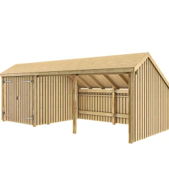 Plus 3-MODULER STANDARD MULTIHAVEHUS 15,5 M2^ Redskabsskure