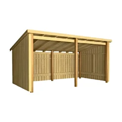 Plus NORDIC 2-MODUL STANDARD MULTIHAVEHUS 9,5 M²^ Redskabsskure