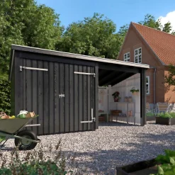 Plus NORDIC 2-MODUL STANDARD MULTIHAVEHUS 9,5 M²^ Redskabsskure