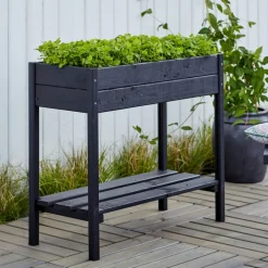 Plus PÅ BEN PLANTEKASSE SORT 79 X 38 X 88 CM^ Højbede & Plantekasser