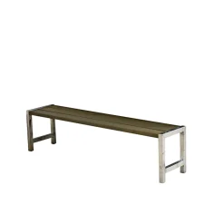 Plus PLANKEBÆNK GRÅBRUN 176 CM Discount