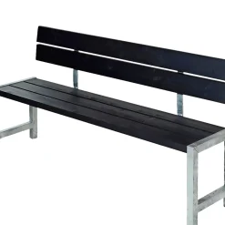 Plus PLANKEBÆNK SORT 176 CM^ Havebænke