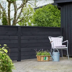 Plus PROFILHEGN TRYKIMPRÆGNERET OG GRUNDMALET SORT 174 X 91 CM^ Træhegn