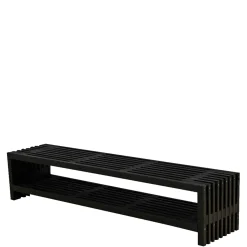 Plus RUSTIK TRALLEBÆNK SORT 218 CM^ Havebænke