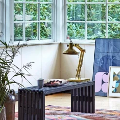 Plus RUSTIK TRALLEBÆNK SORT 138 CM New