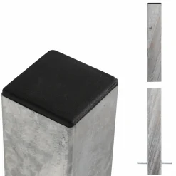 Plus STÅLSTOLPE VARMGALVANISERET STÅL 8 X 8 X 186 CM^ Stolper & Pæle