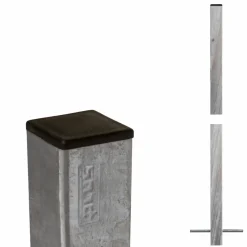 Plus STÅLSTOLPE VARMGALVANISERET STÅL 4.50 X 4.50 X 186 CM^ Stolper & Pæle