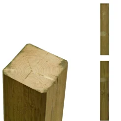 Plus STOLPE TRYKIMPRÆGNERET NATUR 7 X 7 X 290 CM^ Stolper & Pæle