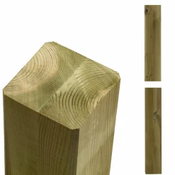 Plus STOLPE TRYKIMPRÆGNERET NTR KLASSE A NATUR 9 X 9 X 208 CM^ Stolper & Pæle