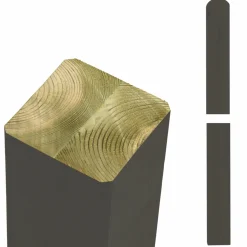 Plus STOLPE TRYKIMPRÆGNERET NTR KL. A OG GRUNDMALET UMBRAGRÅ 9 X 9 X 98 CM Clearance