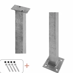 Plus STOLPE VARMGALVANISERET STÅL 4.50 X 4.50 X 103.30 CM^ Stolper & Pæle