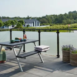 Plus STOLPE VARMGALVANISERET OG PULVERLAKERET SORT 4.50 X 4.50 X 103.30 CM Outlet