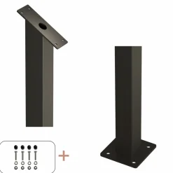 Plus STOLPE VARMGALVANISERET OG PULVERLAKERET SORT 4.50 X 4.50 X 87.10 CM Outlet
