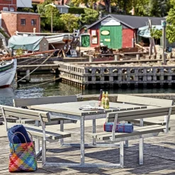 Plus TWIST BORDBÆNKESÆT GRÅBRUN^ Bord- & Bænkesæt
