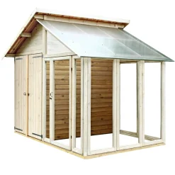Plus UDERUM REDSKABSRUM M/DRIVHUS 6,6 M2^ Redskabsskure