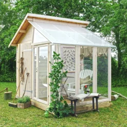 Plus UDERUM REDSKABSRUM M/DRIVHUS 6,6 M2^ Redskabsskure