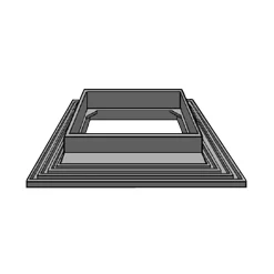 Purus 30 MM FORHØJERRAMME 200 X 200 MM^ Rammer & Riste