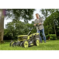 Ryobi MAX POWER RY36LMX46A-240 PLÆNEKLIPPER AKKU 36V MED BATTERI OG LADER^ Plæneklippere