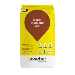 Saint-Gobain Weber MULTI 280 REPARATIONSMØRTEL GRÅ 18 KG^ Cement & Mørtel