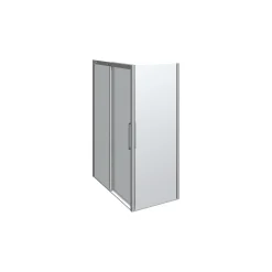 Scanbad CLASSIC SKYDEDØR KROM/KLAR 140 X 200 X 80 CM^ Brusevægge