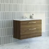 Scanbad DELTA BADMØBEL BRUN EG MED METALSKUFFER 101 CM Outlet