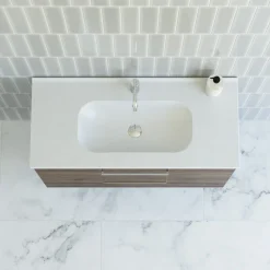 Scanbad DELTA BADMØBEL BRUN EG MED METALSKUFFER 101 CM Outlet