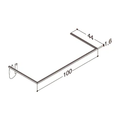 Scanbad DELTA L100 CM D44 CM LYSRAMME^ Badeværelsesmøbler