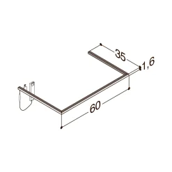 Scanbad DELTA L60 CM D35 CM LYSRAMME Hot