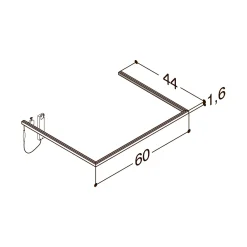 Scanbad DELTA L60 CM D44 CM LYSRAMME