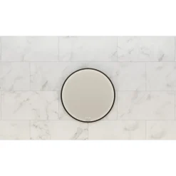 Scanbad DELTA RAMMESPEJL MED LYSSTYRING Ø75 CM SORT Outlet