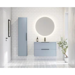 Scanbad DELTA SPEJL M/ LYS UDEN LYSSTYRING Ø90 CM New