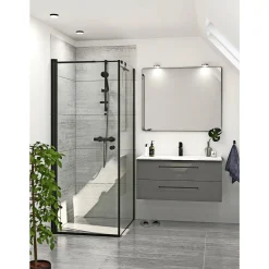 Scanbad FLEXI SORT PROFIL, 1 STK. BRUSEDØR KLAR GLAS 79 CM New