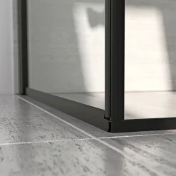 Scanbad FLEXI SORT PROFIL, 1 STK. BRUSEDØR 74 CM KLART GLAS^ Brusevægge