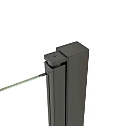 Scanbad FLEXI SORT PROFIL, 1 STK. FOLDEDØR KLAR GLAS 99 CM^ Brusevægge