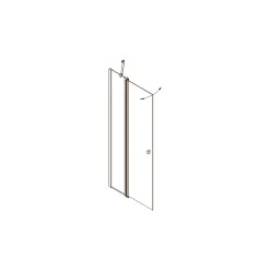 Scanbad MATCH BRUSEDØR KLAR GLAS 98 CM^ Brusevægge