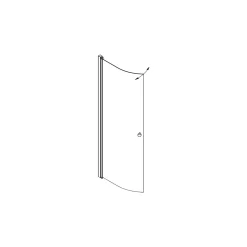 Scanbad MATCH BRUSEDØR KLAR GLAS 90 CM^ Brusevægge