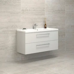 Scanbad MULTO BADMØBEL HVID MAT MED METALSKUFFER 120 CM Outlet