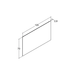 Scanbad MULTO SPEJL UDEN LYSSTYRING 70 X 120 CM^ Badeværelsesmøbler