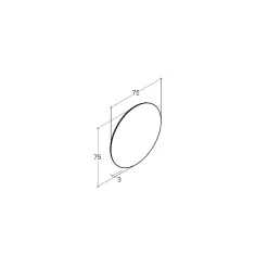 Scanbad PLAY SPEJL M/ LYS UDEN LYSSTYRING 75 X 75 CM Clearance