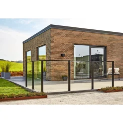 Skagen SYSTEMHEGN STOLPE SORT ALUMINIUM 5 X 125 X 5 CM^ Systemhegn