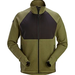 Snickers Workwear 8404 FLEECEJAKKE XL KHAKIGRØN/SORT^ Jakker