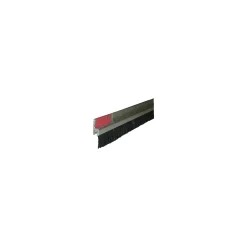 Svalk H-FORM BØRSTETÆTNINGSLISTE 3 METER, LISTE. SORT/SØLV^ Tætningslister